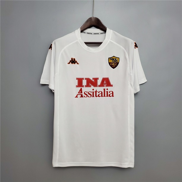 AAA Quality Roma 00/01 Away White Soccer Jersey